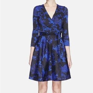 Stunning DVF Silk & Wool Floral Wrap Dress